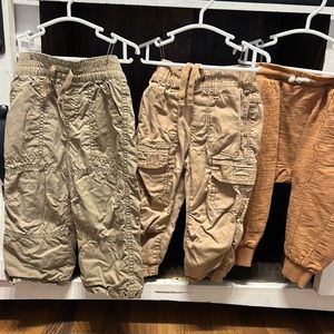 18-24M lot of boys natural colored pants.
